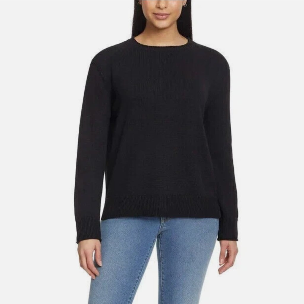 2/$30 Ella Moss Sweater Crew Neck Medium Black